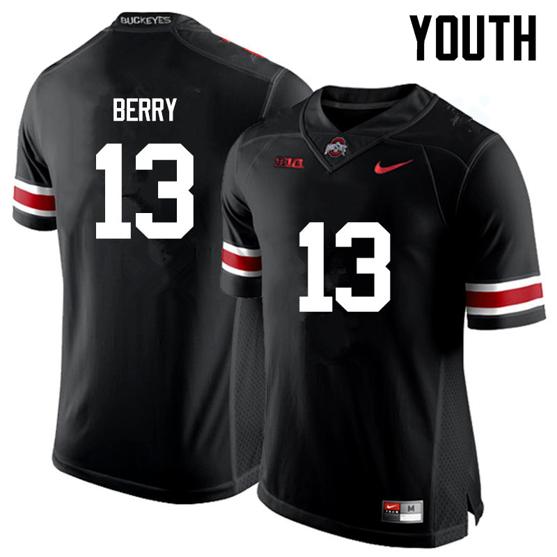 Youth Ohio State Buckeyes #13 Rashod Berry College Football Jerseys Game-Black